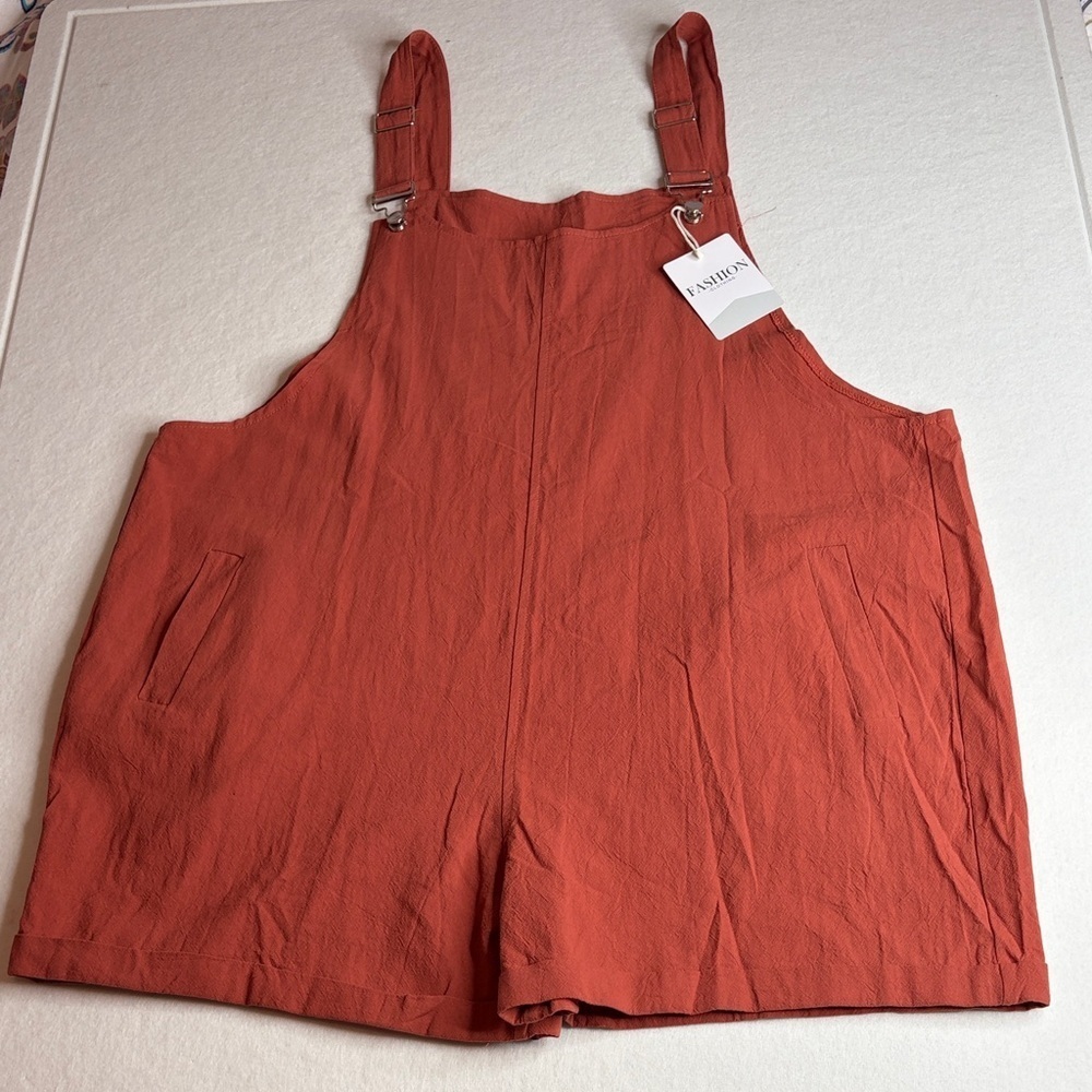 Burnt Orange Overalls Rompers XXL - Picture 2 of 9